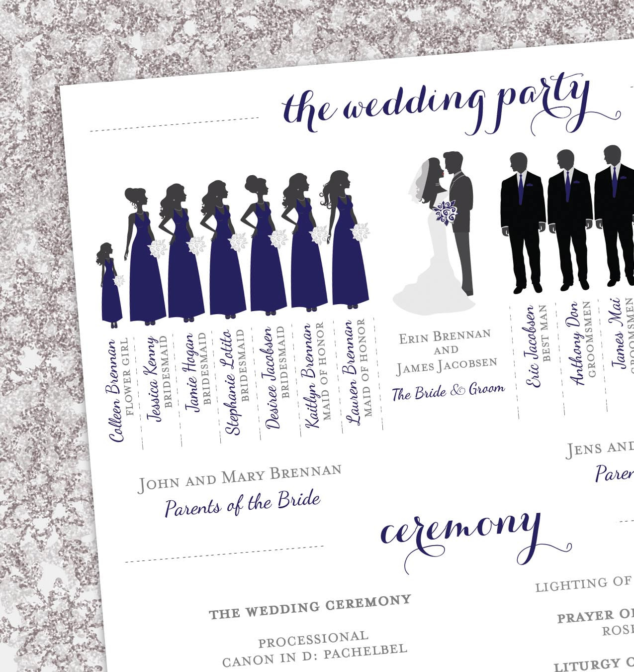 Wedding Party Silhouette Clip Art Bridal Party Silhouettes