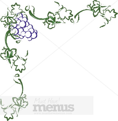 Wine Grapes Border Clip Art Images   Pictures   Becuo