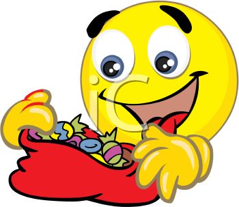 350 X 303   23 Kb   Jpeg Smiley Face Clip Art Eating Candy