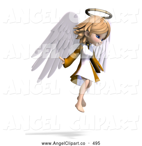 3d Blond Angel Girl Flying Angel Clip Art Ralf61