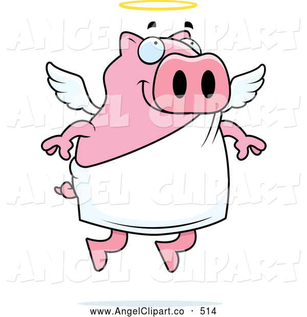 Angel Piggy With A Halo Angel Clip Art Cory Thoman