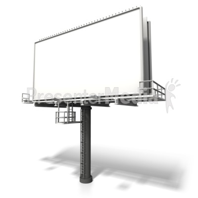 Angled Billboard Display   Signs And Symbols   Great Clipart For
