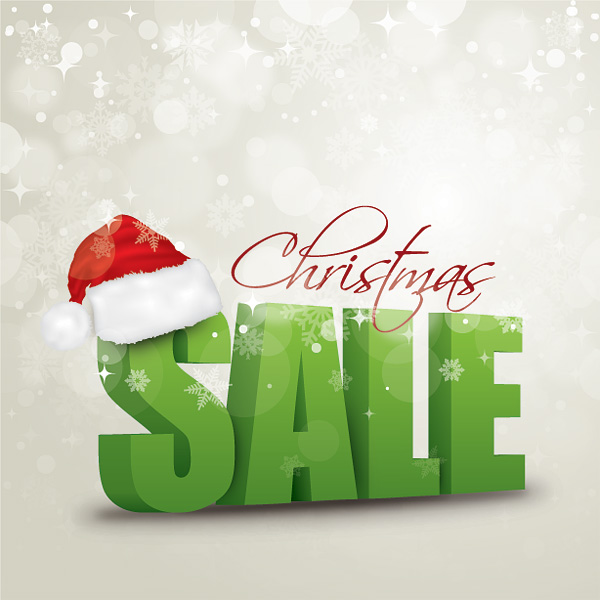 Christmas Sale Vector Graphic   Snowflakes Promotion Customers    