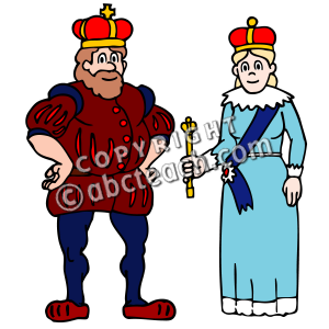 Clip Art  Royal Family  King And Queen Color   Preview 1