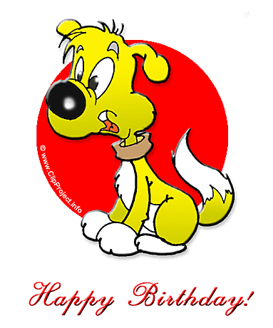 Clip Art Title  Cartoon Dog Clip Art Free   Happy Birthday Clip Art