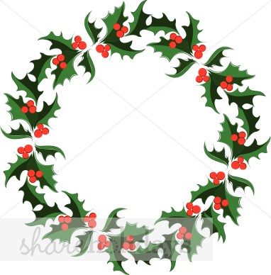 Clipart Holly Sprig Clipart Wreath Ribbon Wreath Christmas Holly Icon