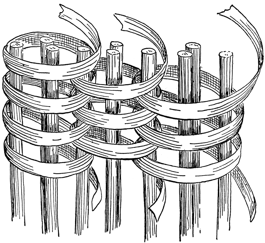 Coiled Work Basket Weave   Clipart Etc