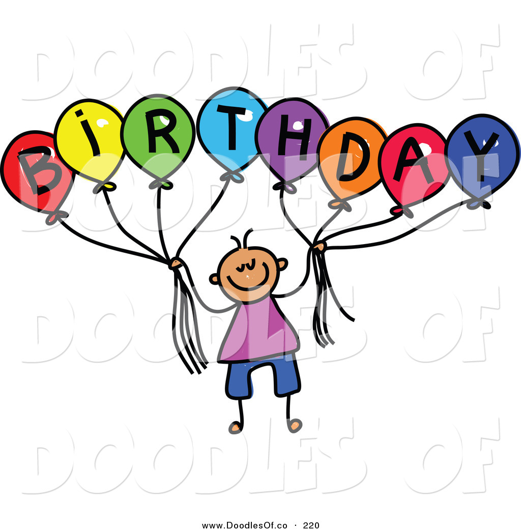 Dog Birthday Clipart Free Birthday Clip Art Balloons Vector Clipart Of    