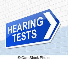 Hearing Test Concept   Illustration Depicting A Sign With A