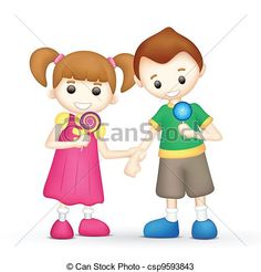 Kids Eating Candy Clip Art   Candy   Stock Illustration Royalty Free