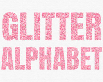 Light Pink Glitter Letter Clip Art Princess Alphabet Clipart Pink    
