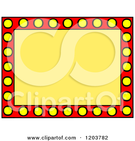 Marquee Clipart 1203782 Cartoon Of A Red And Yellow Marquee Sign With