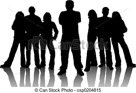 Of Young People   Group Of Young People Csp0204815   Search Clipart    
