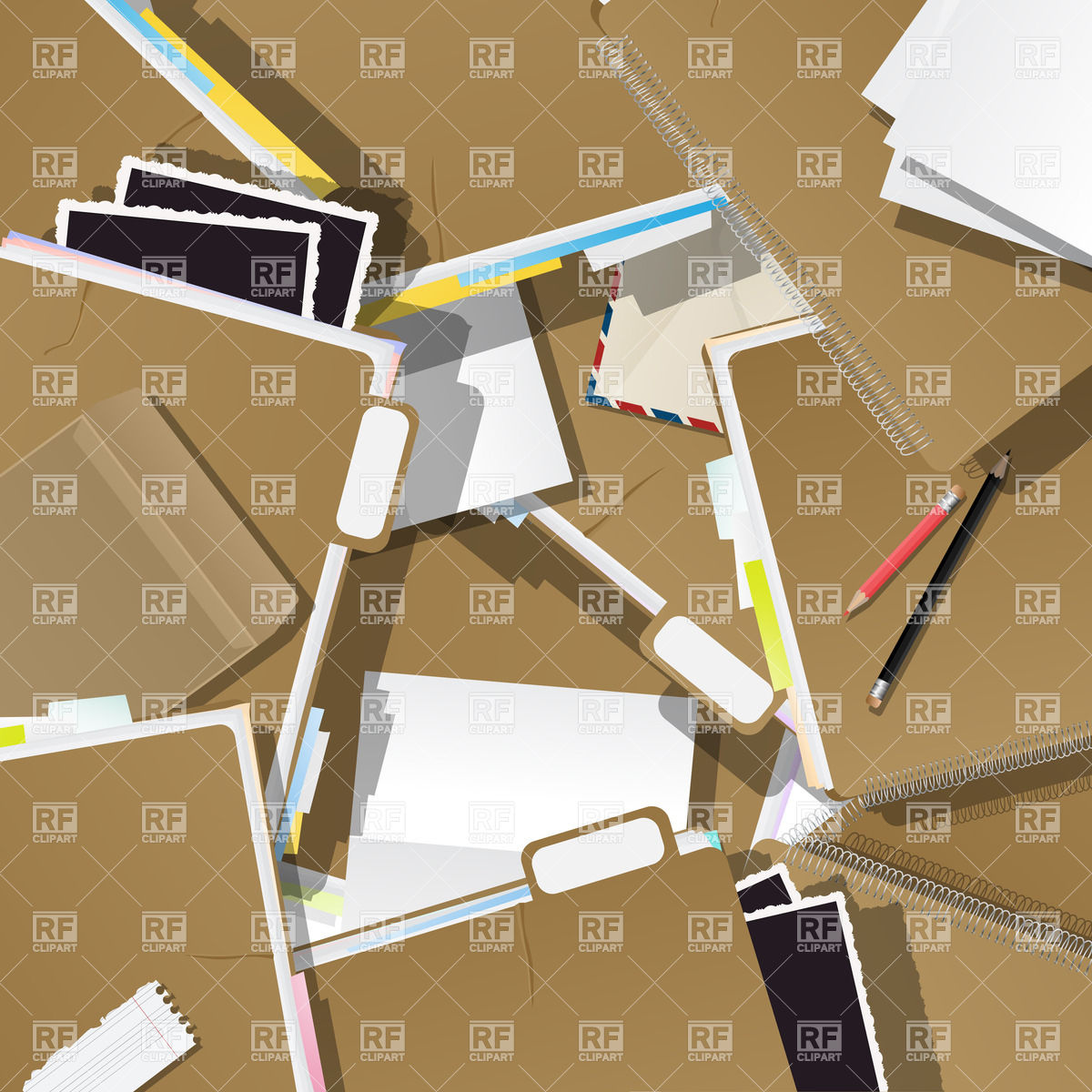     Pile Of Folders Objects Download Royalty Free Vector Clip Art  Eps