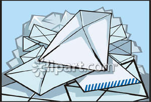 Pile Of Mail   Royalty Free Clipart Picture