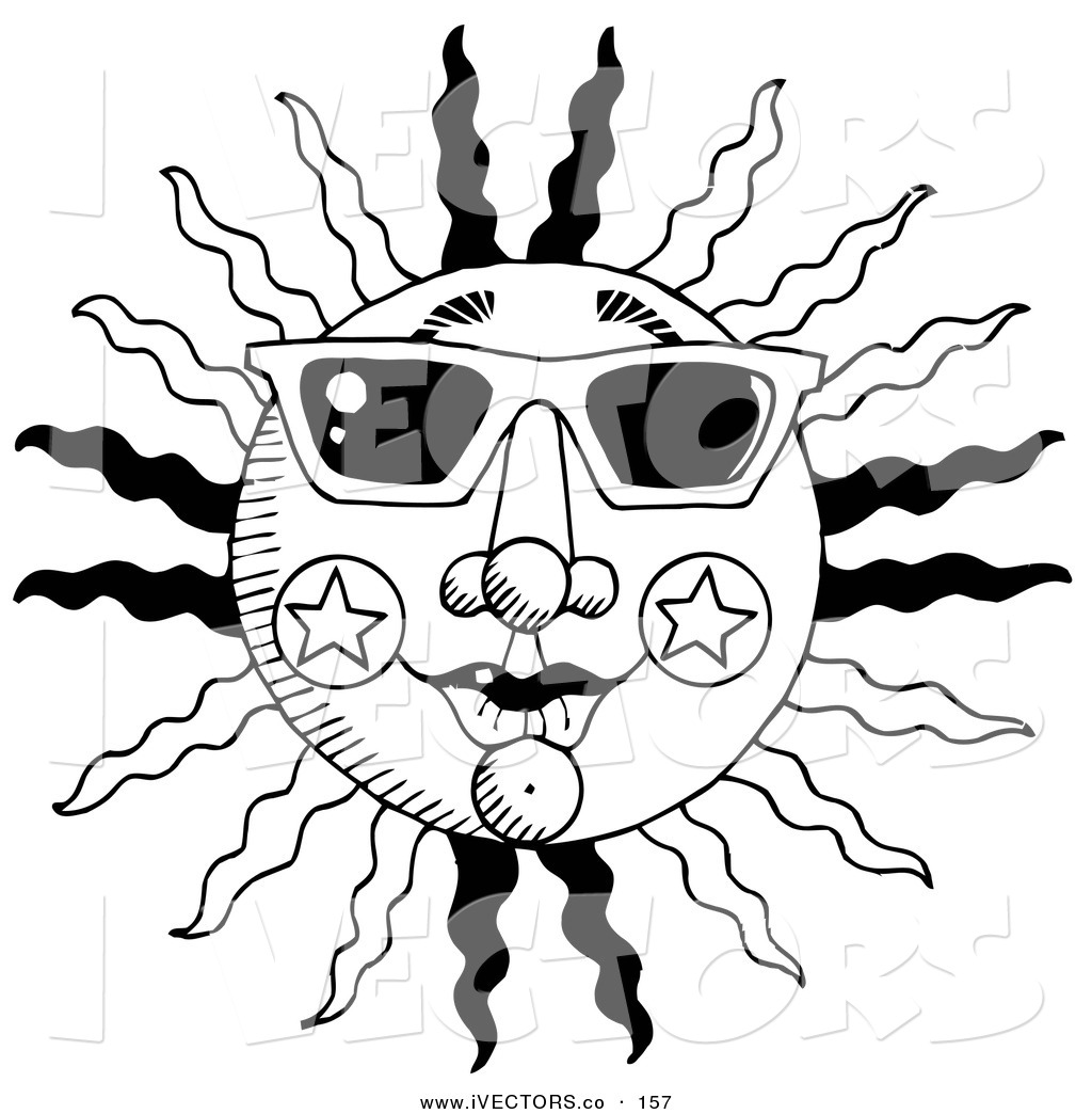 Rays Clipart Black And White Vector Graphic Of A Cute Black And White