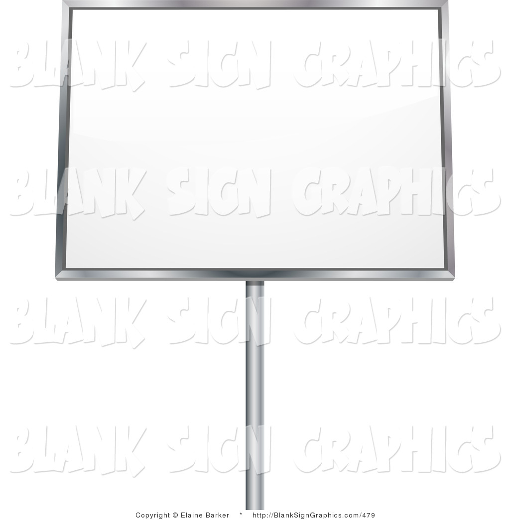 Sign Framed In Chrome Blank Sign Clip Art Elaine Barker