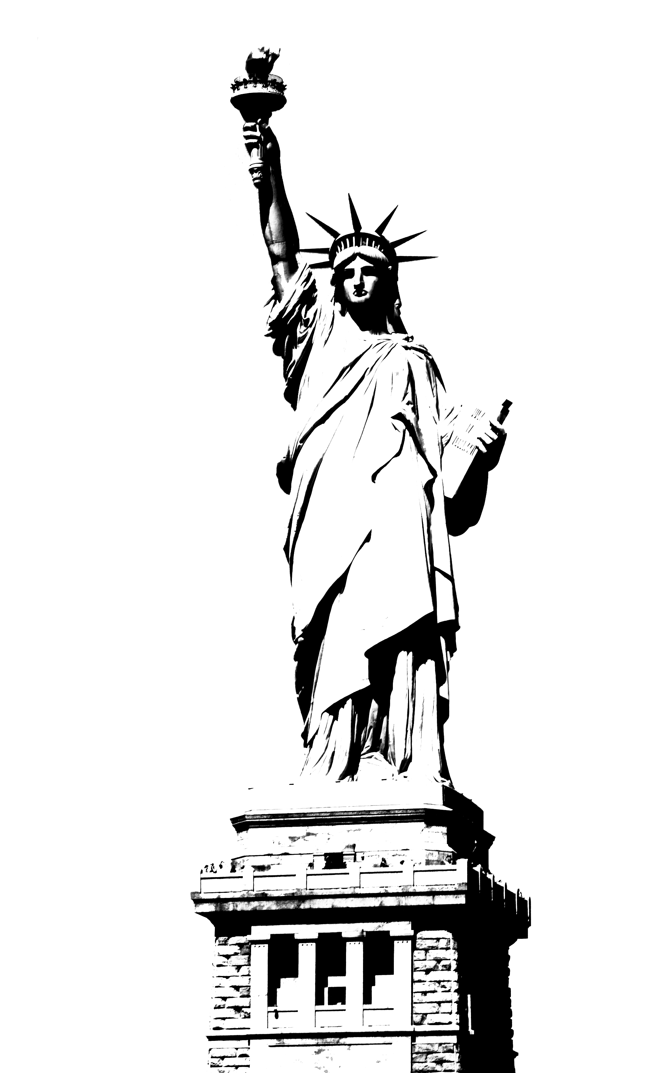 Statue Of Liberty Clip Art Black And White