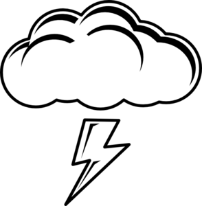Thundercloud Bw Clip Art At Clker Com   Vector Clip Art Online    