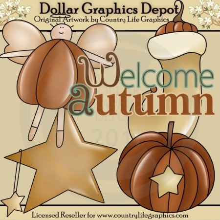 Welcome Autumn   Clip Art    1 00   Dollar Graphics Depot Quality
