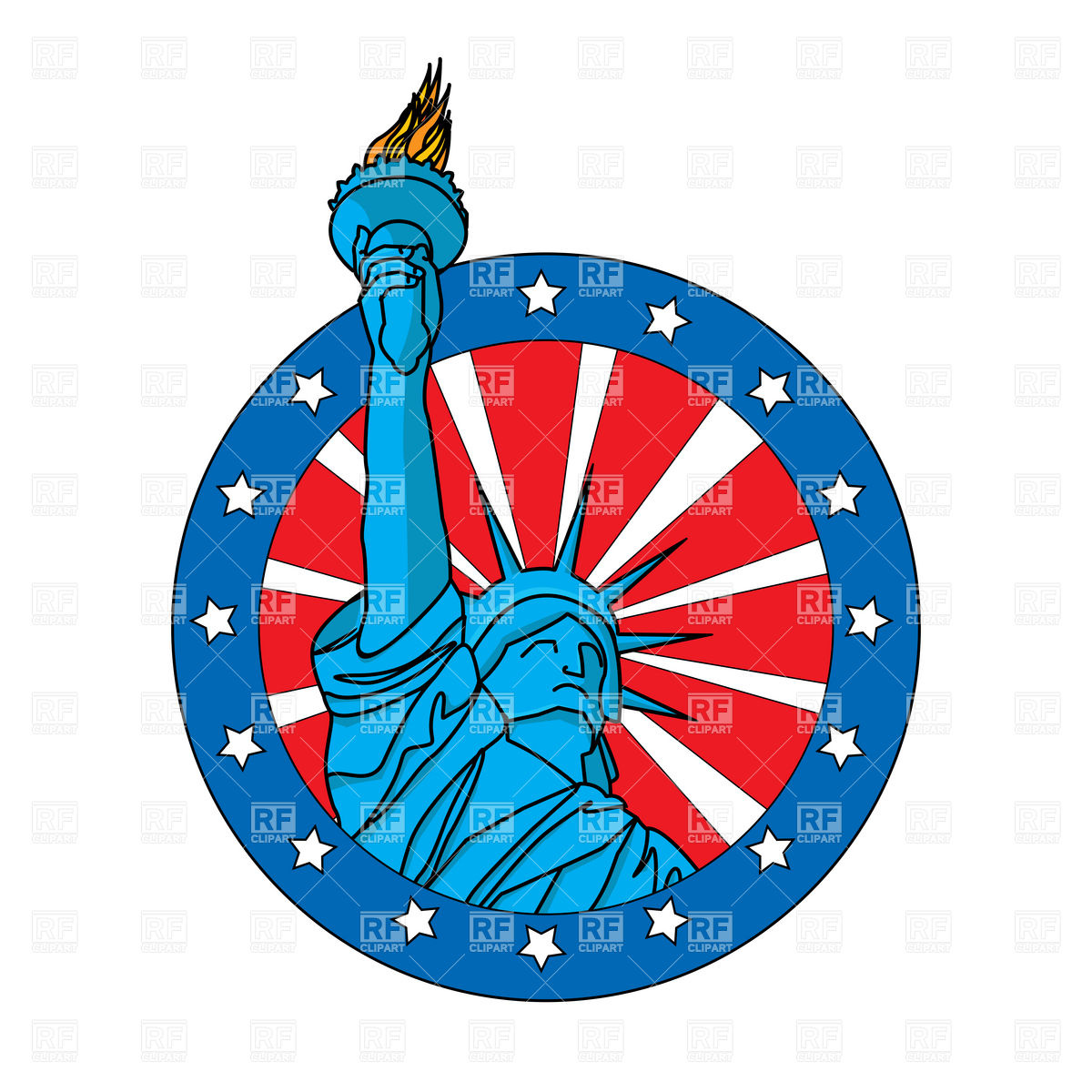 With Statue Of Liberty Download Royalty Free Vector Clipart  Eps
