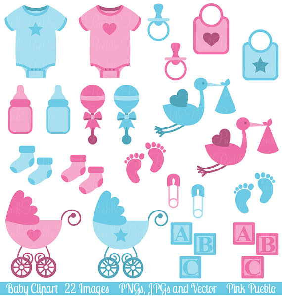 Baby Clip Art Clipart Boy And Girl Baby Shower Clip Art Clipart