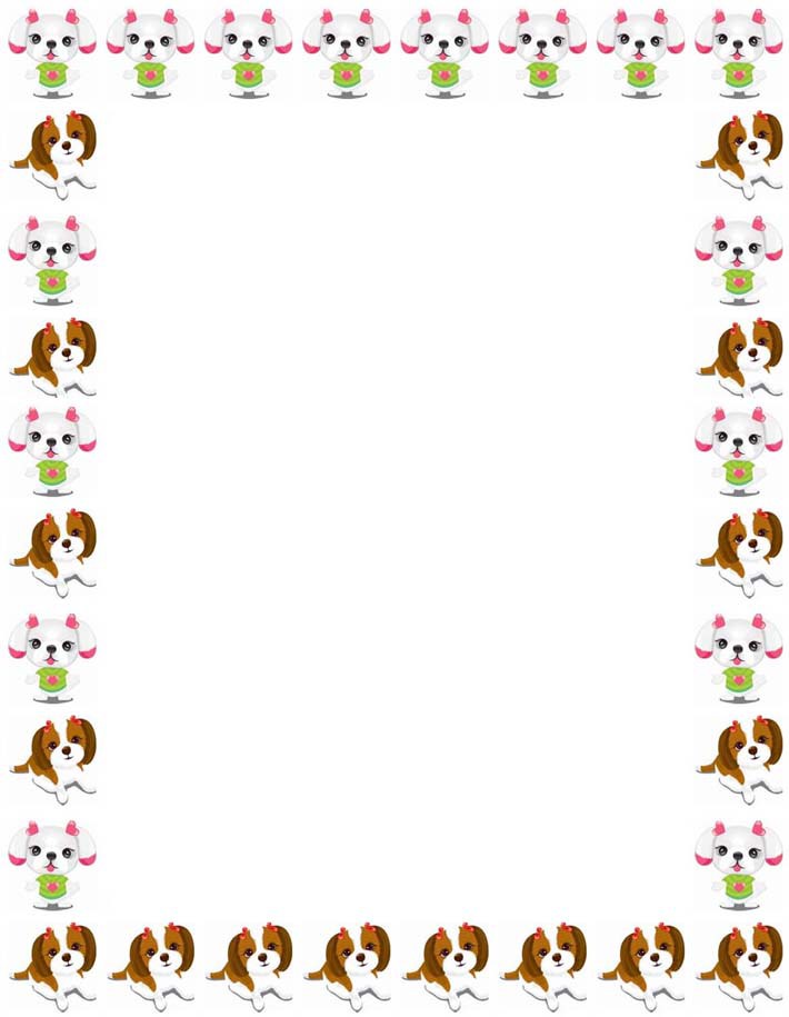     Back   Gallery For   Puppy Dog Prints Border Microsoft Word Clip Art