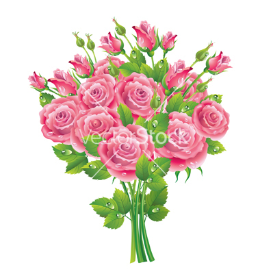 Bouquet Of Roses Vector By Pinkcoala   Image  1068513   Vectorstock