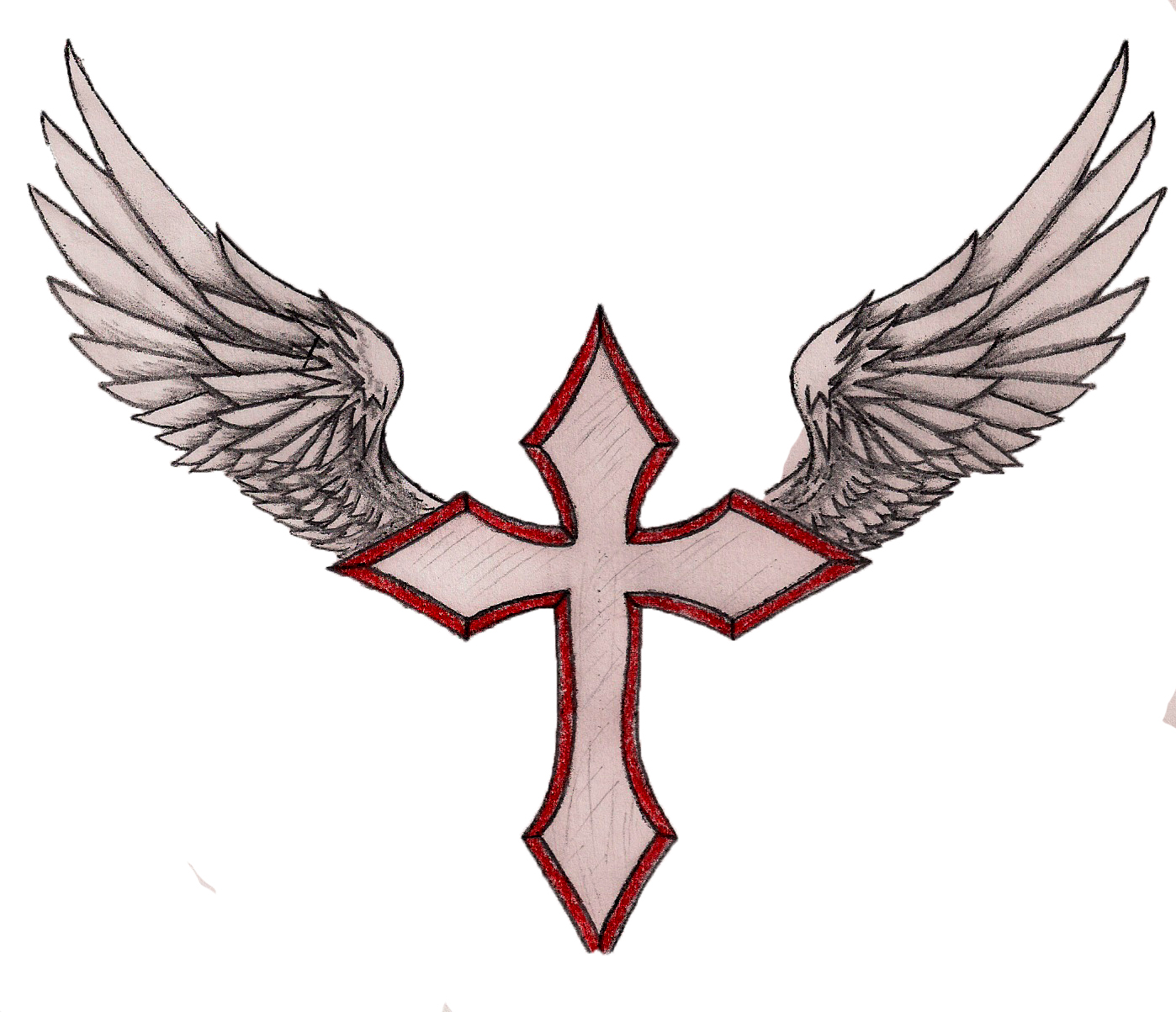 Cross With Wings Clipart