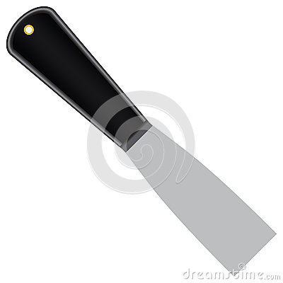 Industrial Spatula For Decorating And Repairs  Vector Illustration