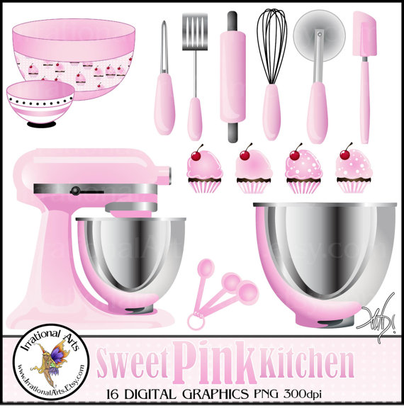 Kitchen Instant Download Digital Clipart Graphics 16 Kitchen Baking