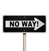 No Way One Way Street Road Sign Denial Rejection Royalty Free Clip Art