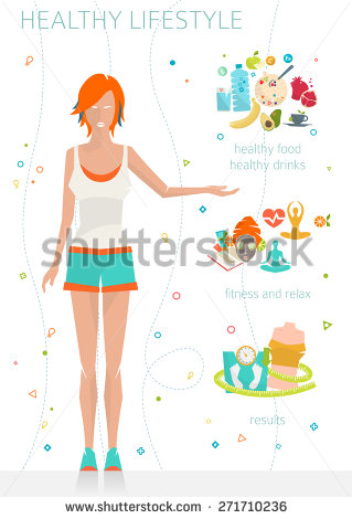 Of Healthy Lifestyle Young Woman With Her Good Habits Fitness Healthy    