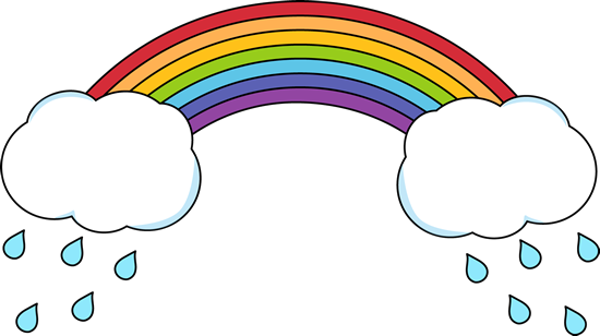 Rainbow And Rain Clip Art   Rainbow And Rain Image