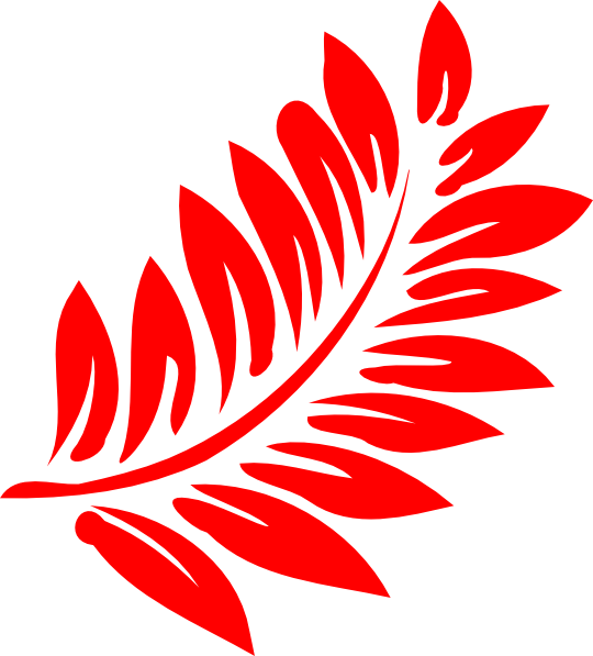 Red Fern Leaf Clip Art At Clker Com   Vector Clip Art Online Royalty