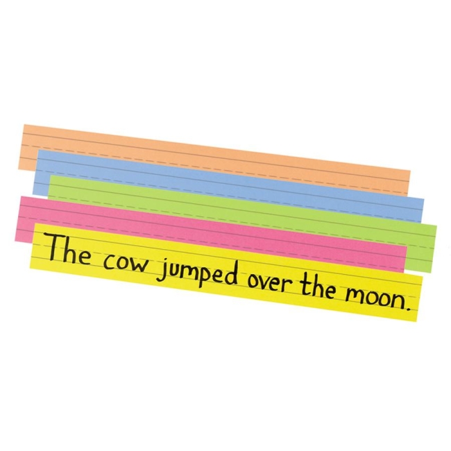 Stripslined Multicolored Sentence Experience In Sentence Strips
