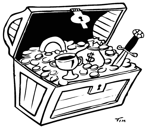 Treasure Chest Coloring Page   Coloring Com