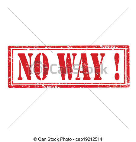 Vector Clip Art Of No Way Stamp   Grunge Rubber Stamp With Text No Way    