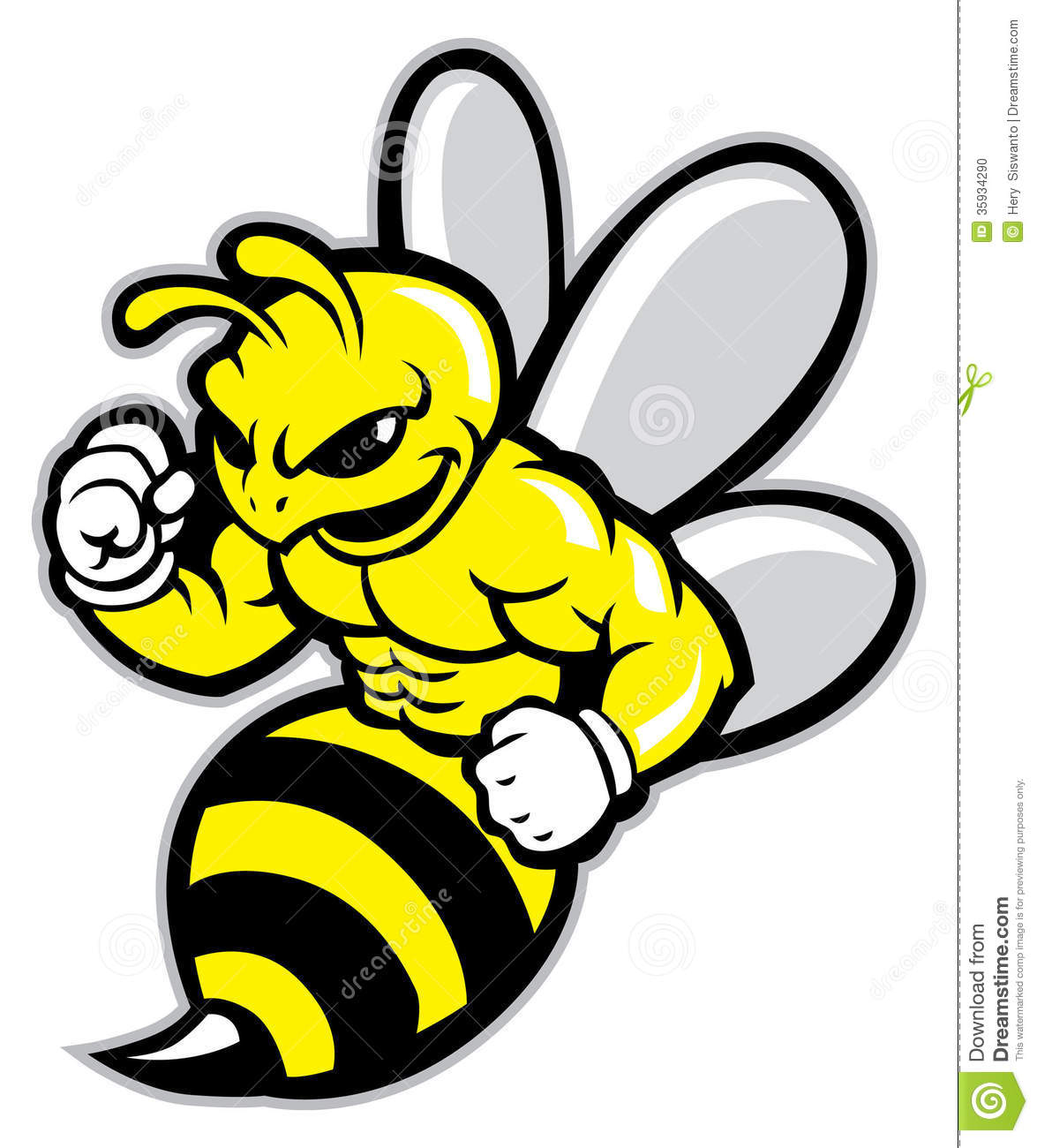 Vector Of Bee Mascot Suitable For Your Sport Team