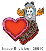26610 Clip Art Graphic Of A Gray Cell Phone Cartoon Character With An    