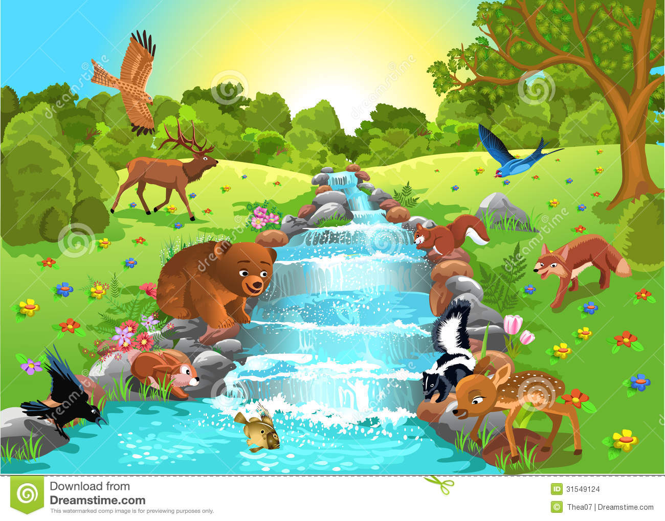 Animals Drinking Water Stock Images   Image  31549124