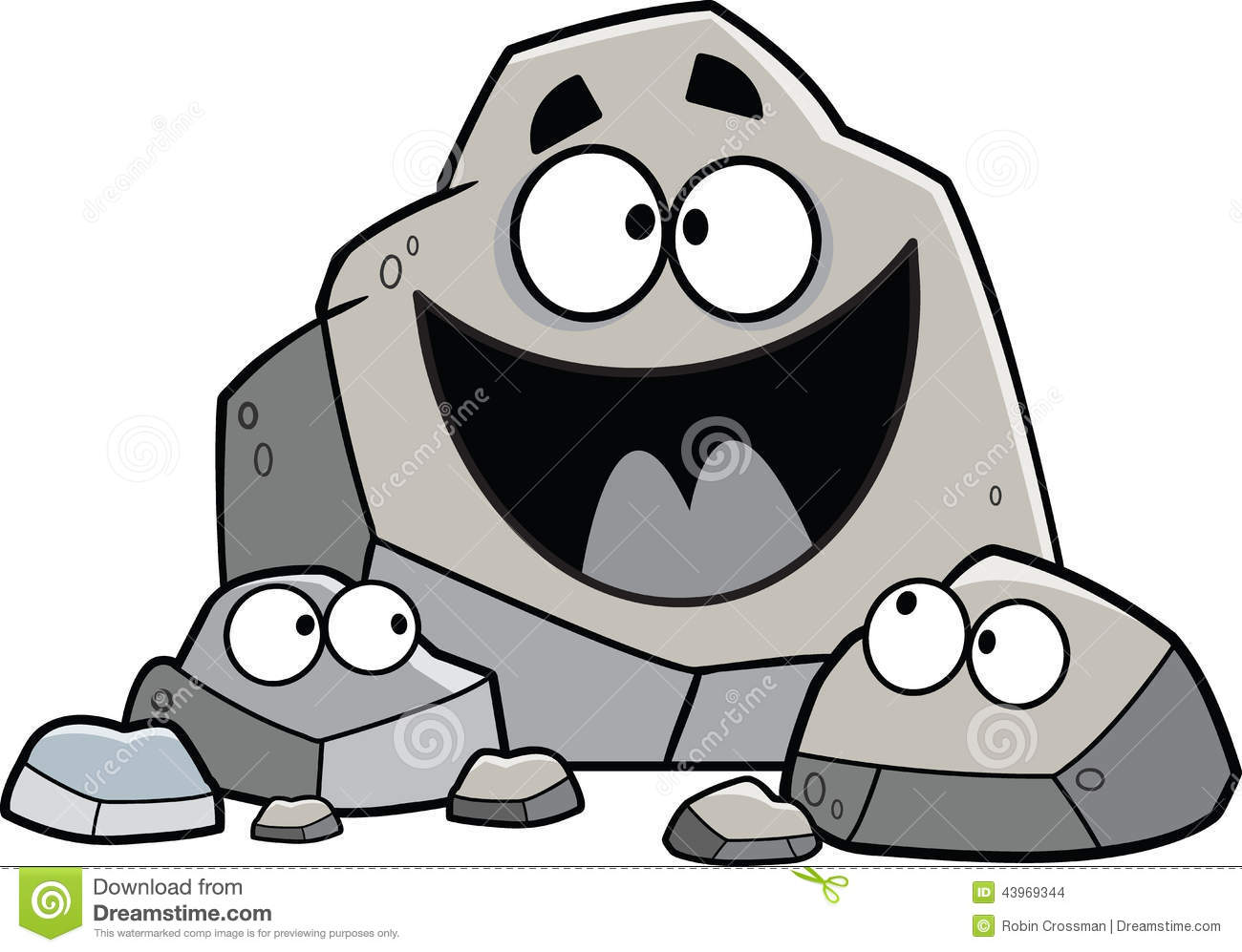 Cartoon Rock Family Illustrated Set Rocks Theme 43969344 Jpg