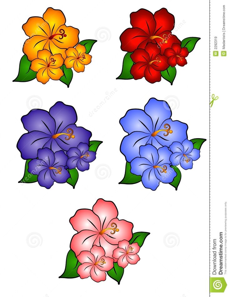 Clipart Garden Theme   Clip Art Illustration Of 5 Individually Colored