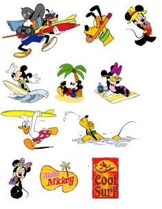 Clipart Garden Theme   Ot Mickey   Minnie Beach Theme Clipart   The