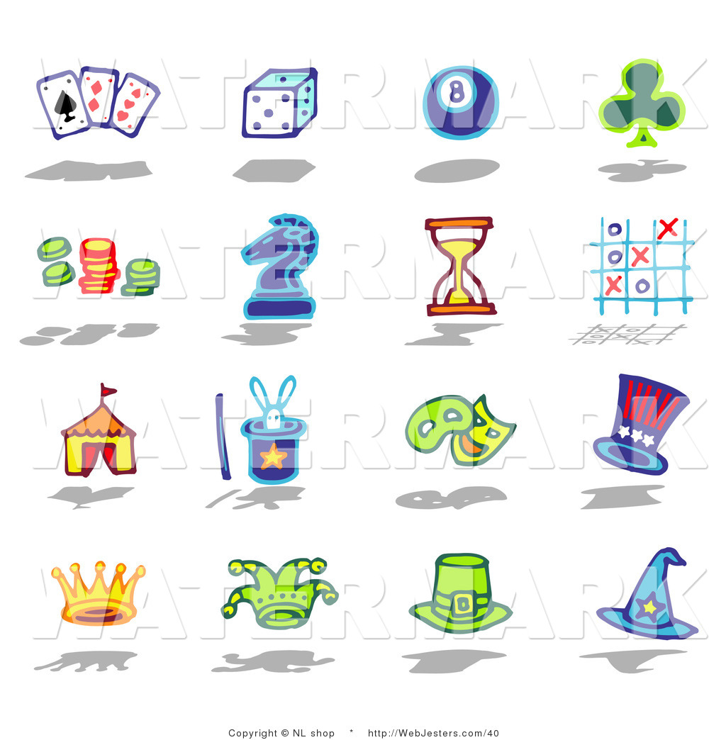 Clipart Of An Entertainment Digital Collage Of Playing Cards Dice    