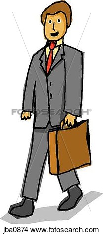 Drawings Of Man With Briefcase Jba0874   Search Clip Art Illustrations
