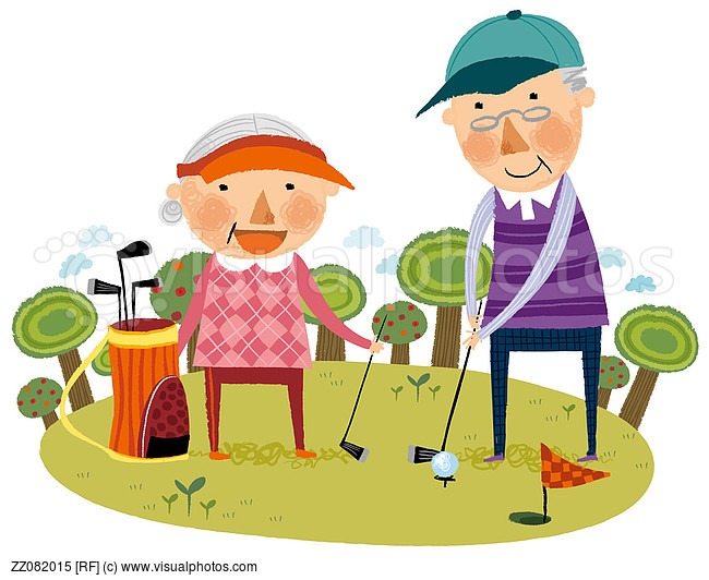 Elderly Couple Playing Golf Zz082015