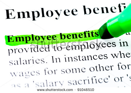 Employee Benefits Definition Highlighted By Green Marker On White