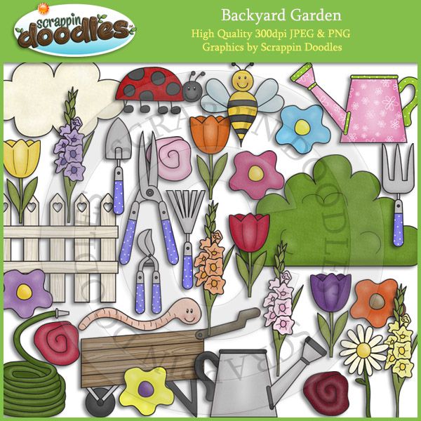 Garden Clip Art Download    3 50   Scrappin Doodles Creative Clip