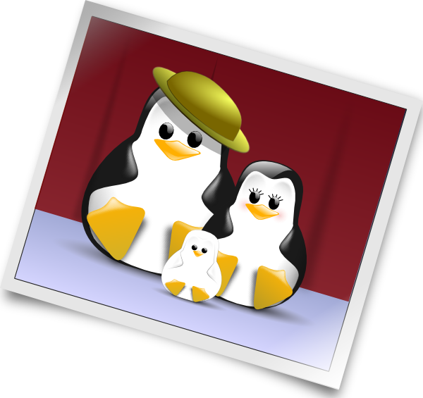 Happy Penguins Family Photo Clip Art At Clker Com   Vector Clip Art    